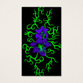 黒に紫のユリの花 (裏面)