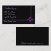 黒に紫 名刺 (正面/裏面)