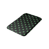 黒に緑の十字縫い バスマット (アングル)