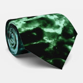 黒に緑の大理石 ネクタイ (ロール)