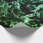黒に緑の大理石 ラッピングペーパー (角)
