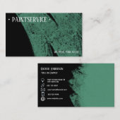 黒に緑の家モダン画ミニマル、 名刺 (正面/裏面)