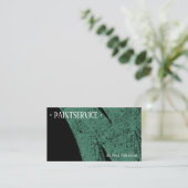 黒に緑の家モダン画ミニマル、 名刺 (スタンド正面)