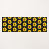 黒に美しいひまわり模様 ヨガマット (正面(横))