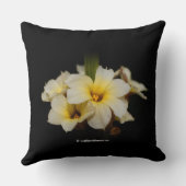 黒に美しいサテンの花 クッション (裏面)