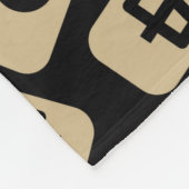 黒に茶色の麻雀 フリースブランケット (角)