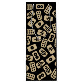 黒に茶色の麻雀 ワインギフトバッグ (裏面)