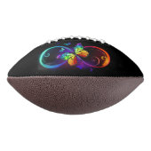 黒に虹鮮やかの蝶が付いた無限遠 アメリカンフットボール (回転90)