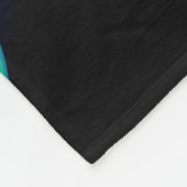 黒に虹鮮やかの蝶が付いた無限遠 フリースブランケット (角)