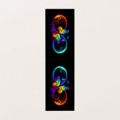 黒に虹鮮やかの蝶が付いた無限遠 名刺 (外部フラット)