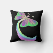 黒に蝶が羽ばたく音：メンディ クッション (裏面)