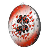 黒に赤いハート ダーツボード (正面右)