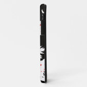 黒に赤い白い花 Case-Mate iPhoneケース (裏面/左)