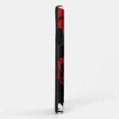 黒に赤い白い花 Case-Mate iPhoneケース (裏面/右)