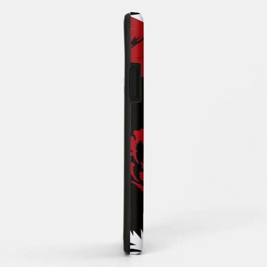 黒に赤い白い花 Case-Mate iPhoneケース (裏面/右)