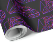 黒に赤と青のロゴが付いたロードホールディングスセミトラック ラッピングペーパー (ロールコーナー)