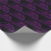 黒に赤と青のロゴが付いたロードホールディングスセミトラック ラッピングペーパー (角)