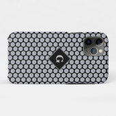 黒に輝くダイヤモンド柄 カスタマイズ可能 Case-Mate iPhoneケース (裏面(横))