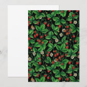 黒に野生のイチゴ (正面/裏面)