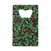 黒に野生のイチゴ クレジットカード栓抜き (裏面)