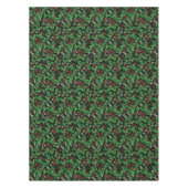 黒に野生のイチゴ テーブルクロス (正面)