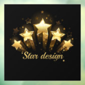 黒に金ゴールド星5つ ウィンドウサイン (シート3)