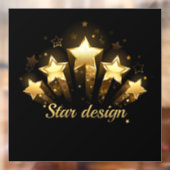 黒に金ゴールド星5つ ウィンドウサイン (シート2)