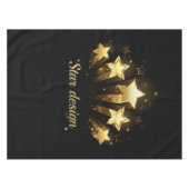 黒に金ゴールド星5つ テーブルクロス (正面(横))