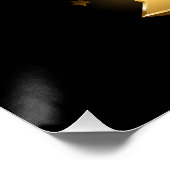 黒に金ゴールド星5つ ポスター (コーナー)
