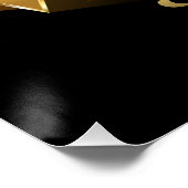 黒に金ゴールド星5つ ポスター (コーナー)