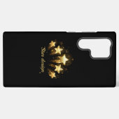 黒に金ゴールド星5つ SAMSUNG GALAXYケース (裏面横)