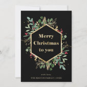 黒に金箔を施した緑 |フォトバック シーズンカード (正面)