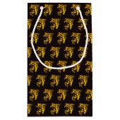 黒に金色の炎の馬 スモールペーパーバッグ (裏面)