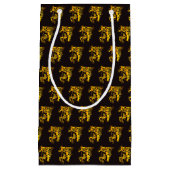 黒に金色の炎の馬 スモールペーパーバッグ (正面)