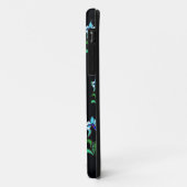 黒に青い緑のネオンの花 Case-Mate iPhoneケース (裏面/左)