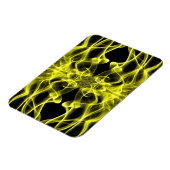 黒に黄色い煙の羽毛 マグネット (左側)