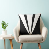 黒に3本の白い光線 クッション (椅子)