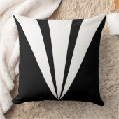 黒に3本の白い光線 クッション (ブランケット)