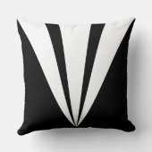 黒に3本の白い光線 クッション (裏面)