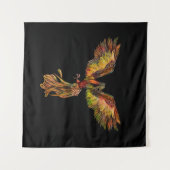 -黒に…上がるフェニックス タペストリー (正面(横))