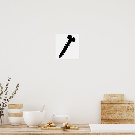 黒ねじアイコン ポスター (キッチン)
