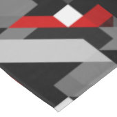 黒のある調子を与えられ、赤い色の幾何学的なパターン テーブルクロス (アングル)