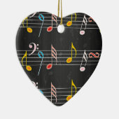 黒のすてきな音楽ノート セラミックオーナメント (右)