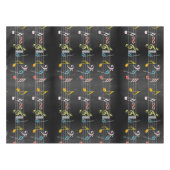 黒のすてきな音楽ノート テーブルクロス (正面(横))