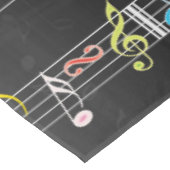 黒のすてきな音楽ノート テーブルクロス (アングル)