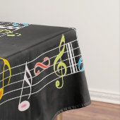 黒のすてきな音楽ノート テーブルクロス (インサイチュ)