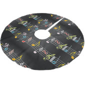 黒のすてきな音楽ノート ブラッシュドポリエステルツリースカート (アングル)