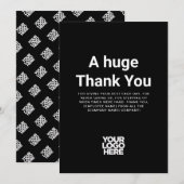 黒のすべて 感謝をありがとう どんな色にも 価値がある Appreciation Card 招待状 (正面/裏面)