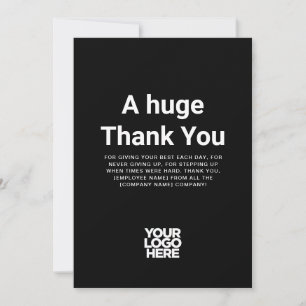 黒のすべて 感謝をありがとう どんな色にも 価値がある Appreciation Card 招待状