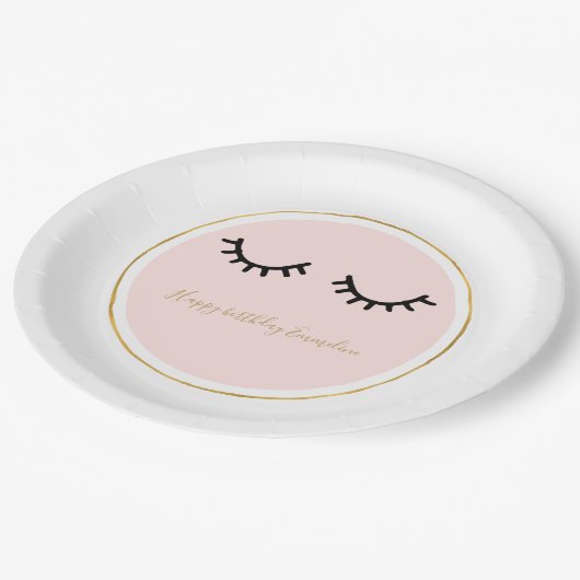 黒のまつげ ペーパープレート (アングル)